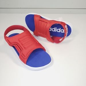 13K Adidas Comfort Sandal C Red Blue White Kids Size 13K